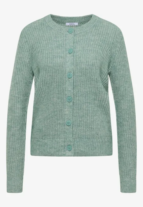 Melange Cardigan jewel green melange