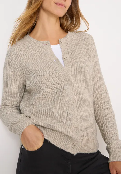 Melange Cardigan toffee cream melange
