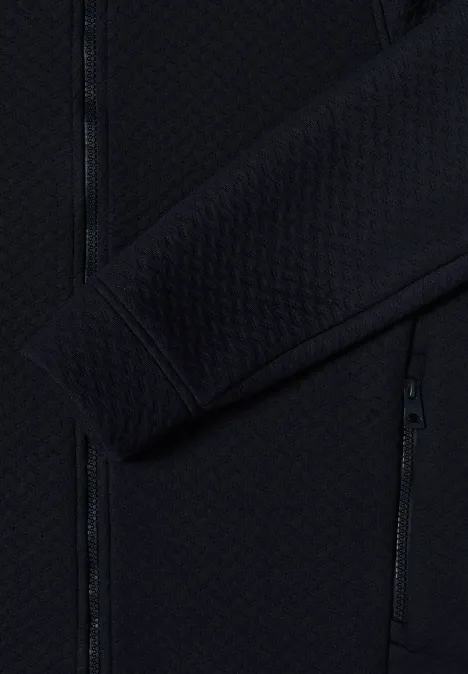 Sweatjacke mit Struktur urban dark blue