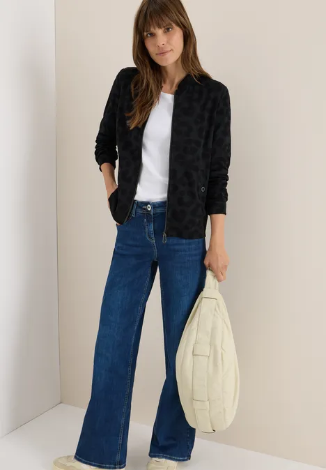 Leo Jacquard Jacke Black