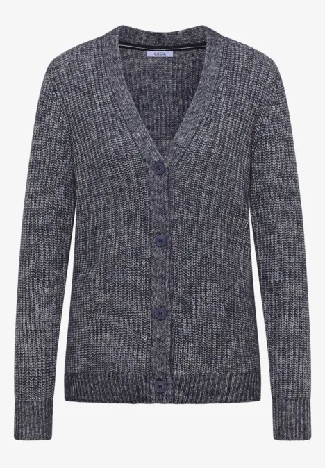 Grof gemêleerd vest urban dark blue