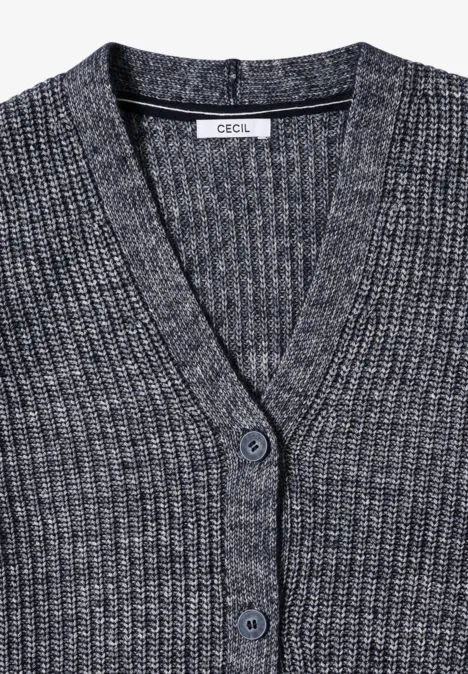 Cardigan Chunky Melange urban dark blue
