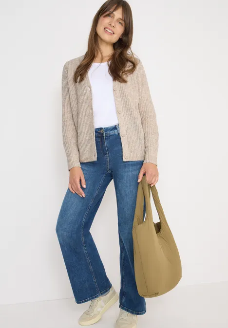 Cardigan Chunky Melange toffee cream melange
