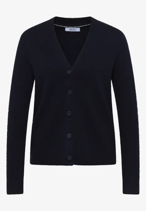 Cardingan avec détails en tricot urban dark blue