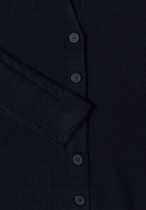 Cardingan avec détails en tricot urban dark blue