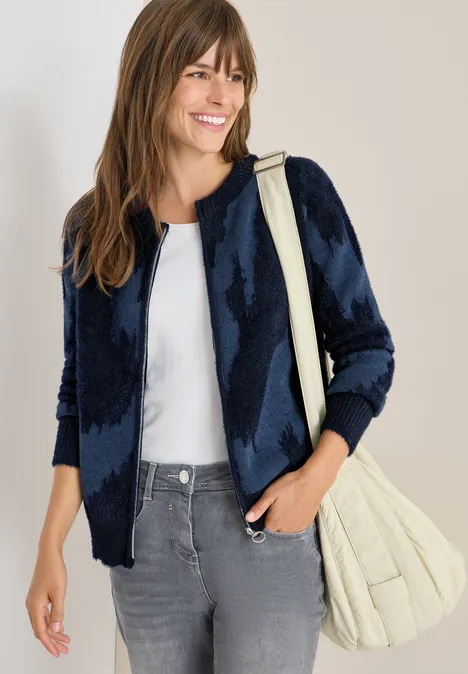 Federgarn Cardigan urban dark blue