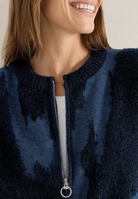 Federgarn Cardigan urban dark blue