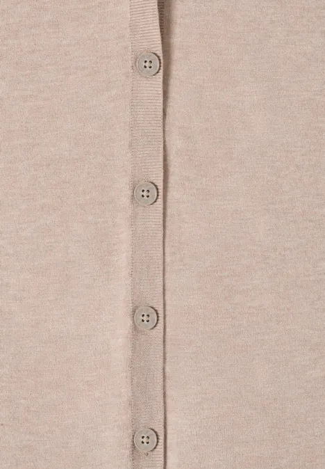 Langer Cardigan sandalwood beige melange