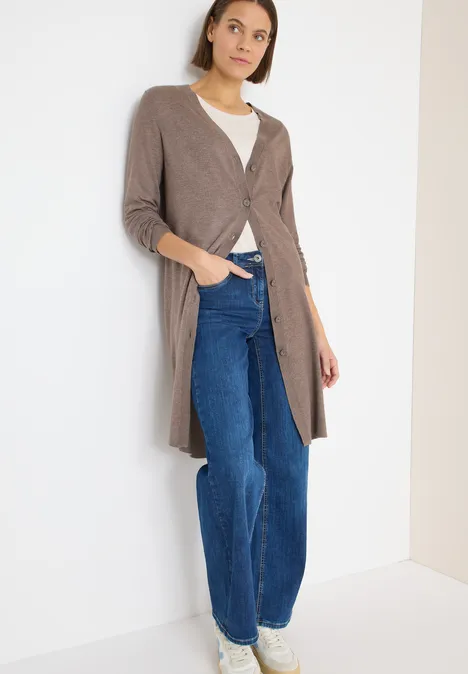 Langer Cardigan chocolate mousse melange
