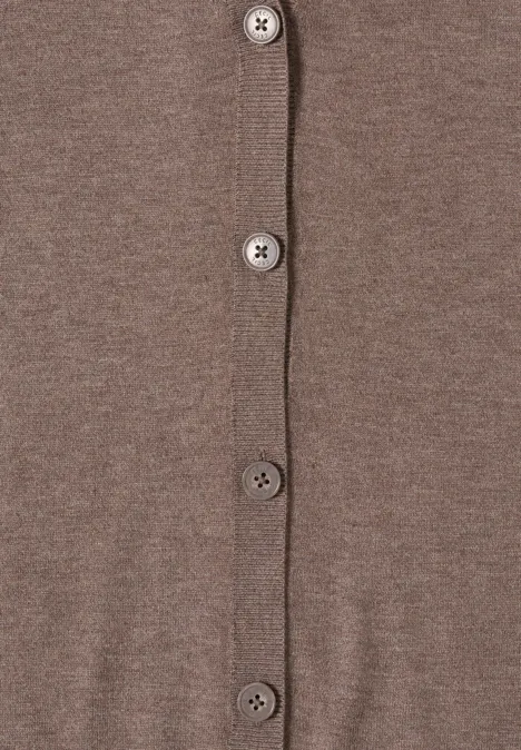 Langer Cardigan chocolate mousse melange