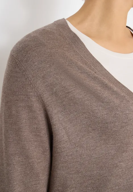 Langer Cardigan chocolate mousse melange