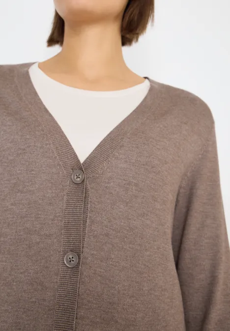 Langer Cardigan chocolate mousse melange
