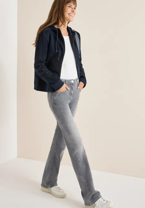 Sweatjacke mit Zopfmuster urban dark blue