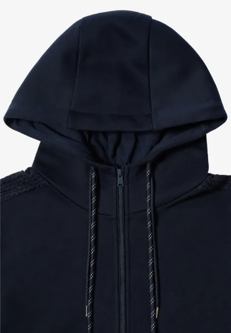 Sweatjacke mit Zopfmuster urban dark blue