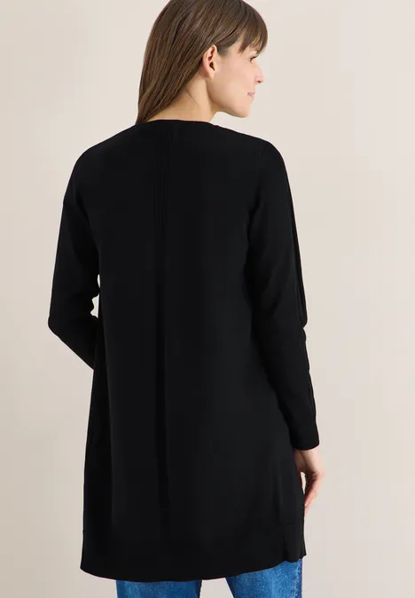 Long cardigan basique Black