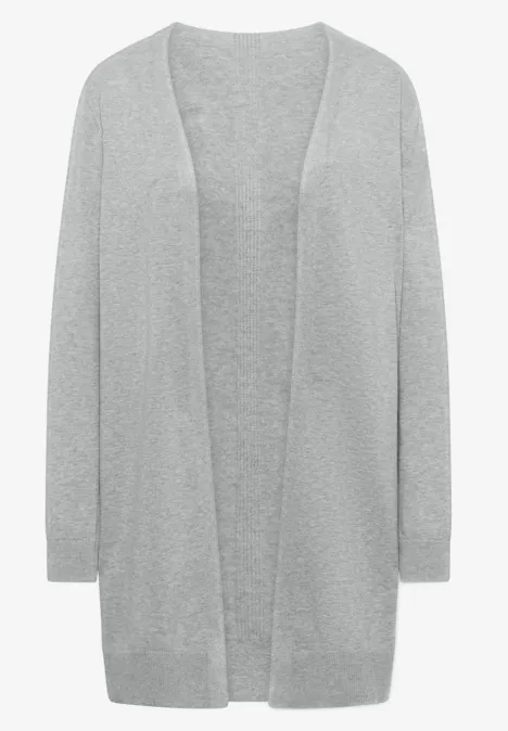 Long cardigan basique mineral grey melange