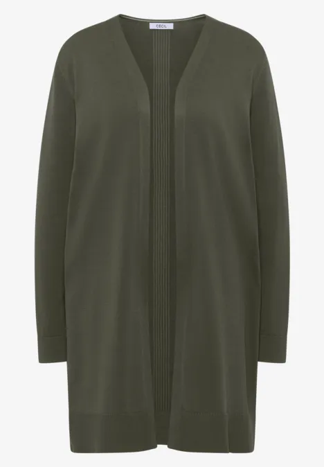 Lang basisvest khaki