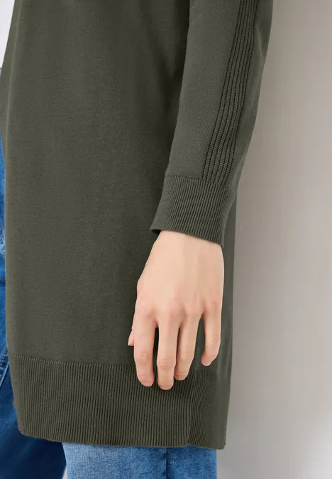 Lang basisvest khaki Lang basisvest khaki