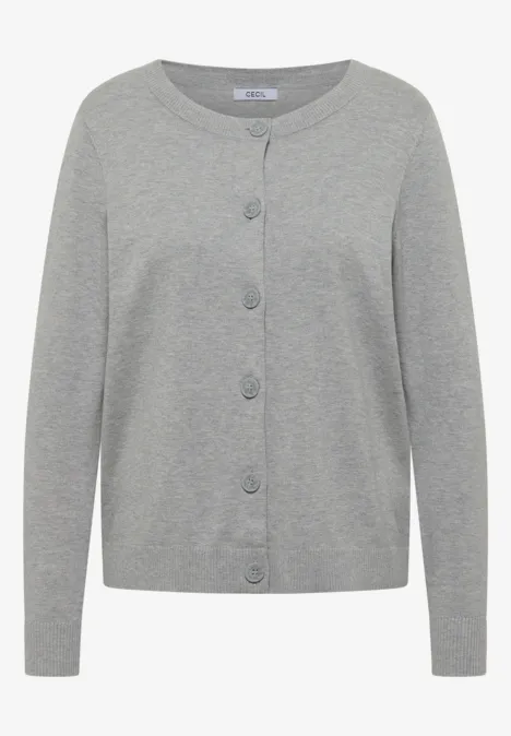 Cardigan de base mineral grey melange