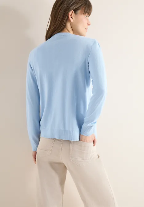 Cardigan de base light sky blue
