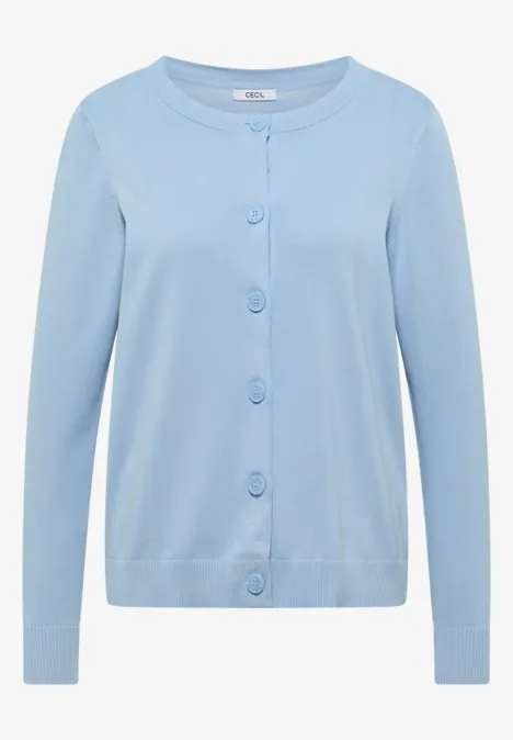 Cardigan de base light sky blue