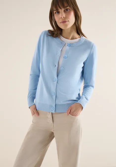 Cardigan de base light sky blue