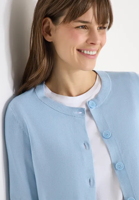 Cardigan de base light sky blue