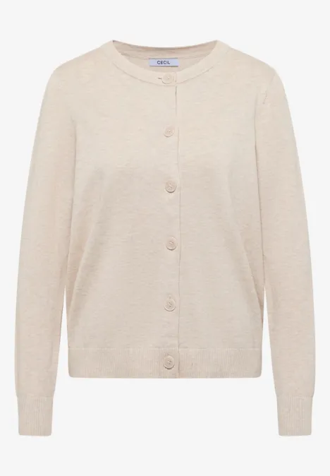 Cardigan de base egg beige melange