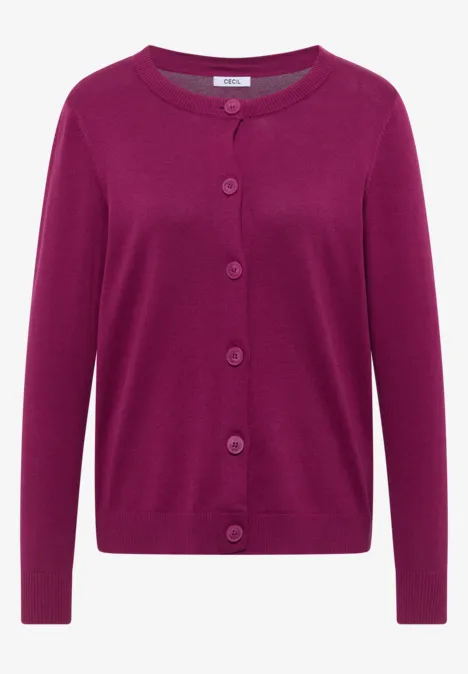 Cardigan de base magenta purple