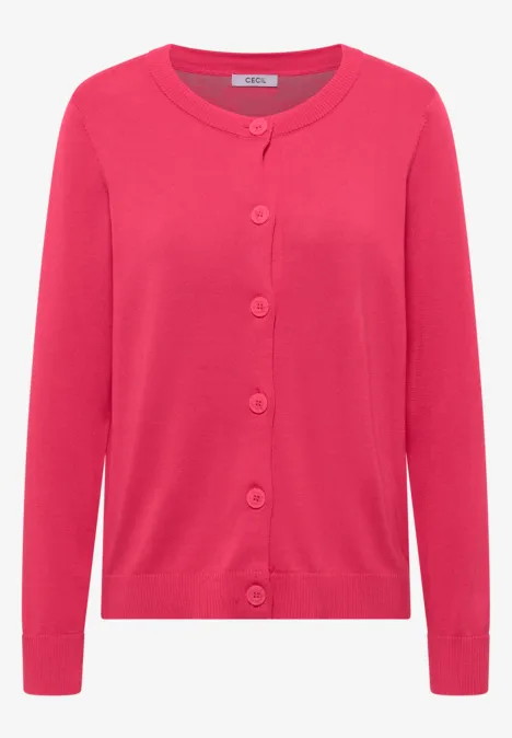 Basic Cardigan geranium red