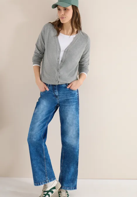 Cardigan de base mineral grey melange