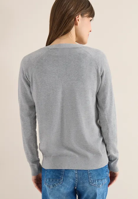 Cardigan de base mineral grey melange