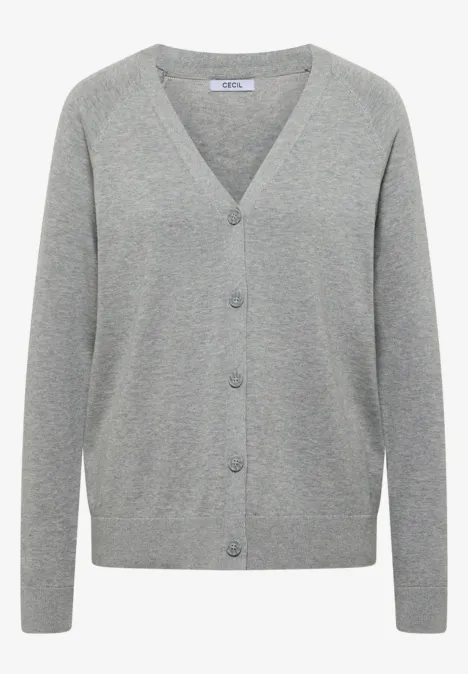 Cardigan de base mineral grey melange