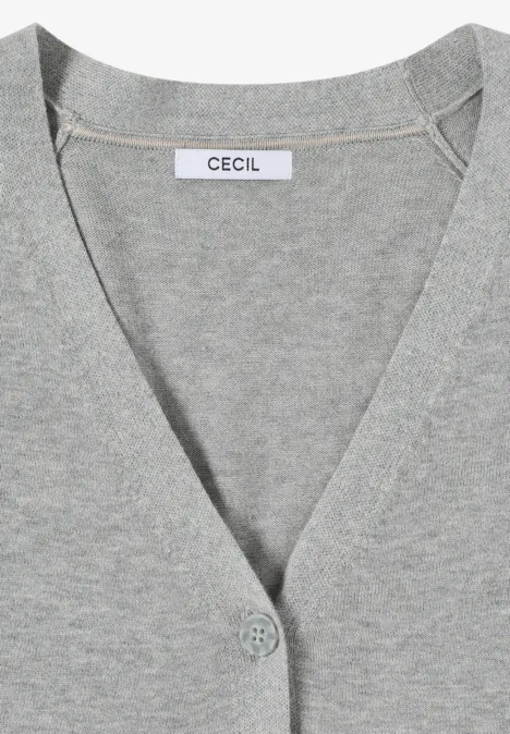 Cardigan de base mineral grey melange