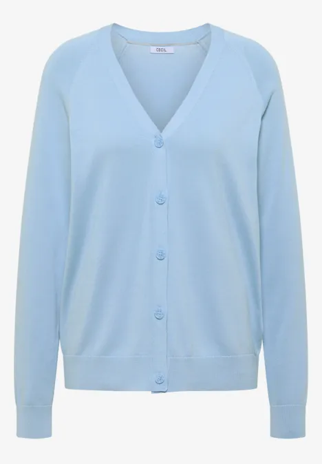 Basic Cardigan light sky blue