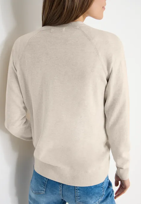 Basic Cardigan egg beige melange