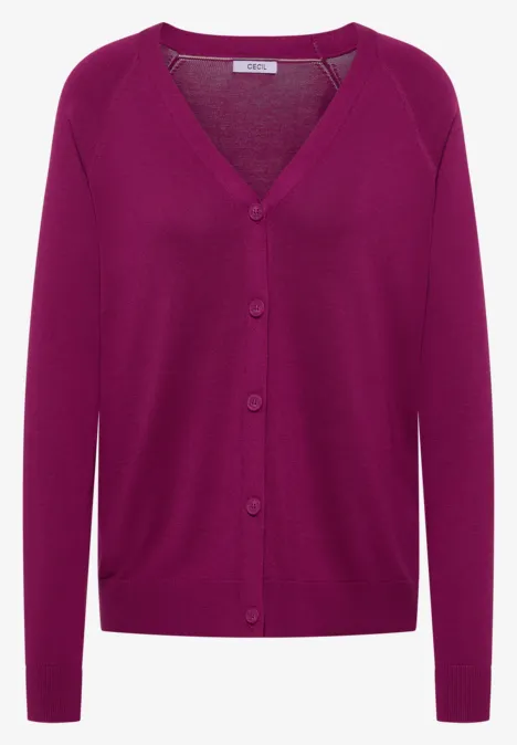 Cardigan de base magenta purple