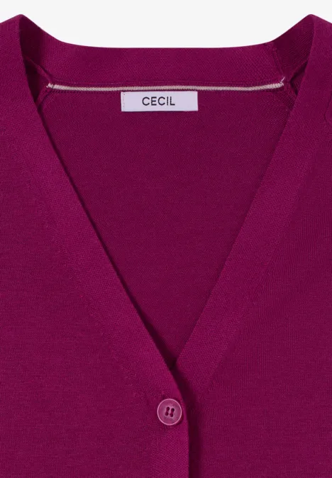 Cardigan de base magenta purple