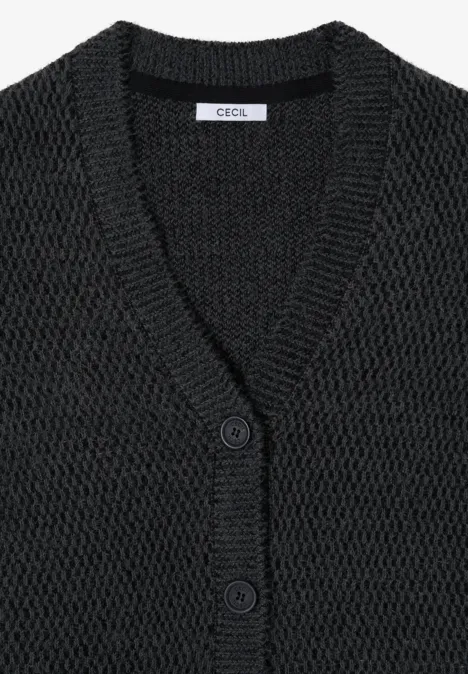 Kardigan z przędzy z piór Black