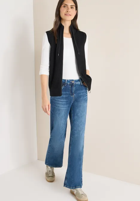 Gilet structuré avec fermeture éclair Black Gilet structuré avec fermeture éclair Black