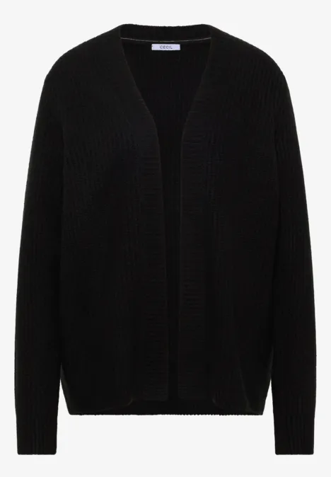 Cardigan mit Struktur Black Cardigan mit Struktur Black