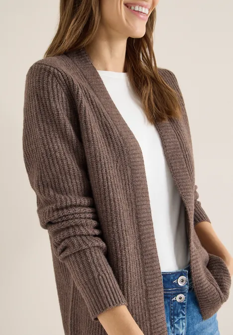 Cardigan mit Struktur mushroom taupe melange Cardigan mit Struktur mushroom taupe melange