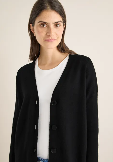 Vest met knoopsluiting Black