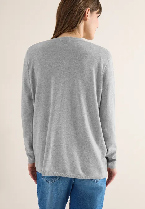 Basic Cardigan mineral grey melange