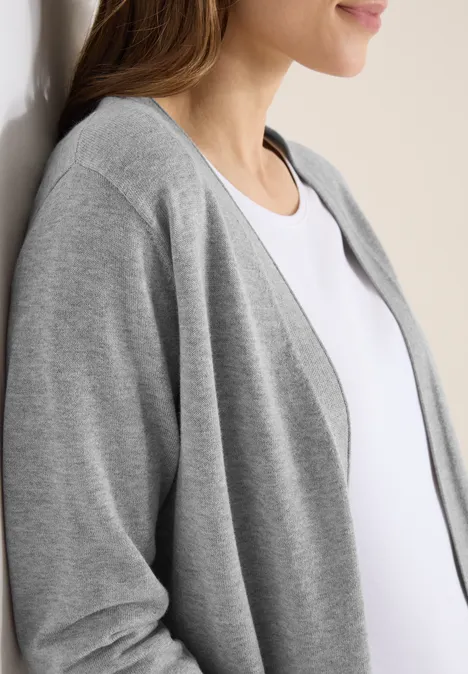 Basic Cardigan mineral grey melange