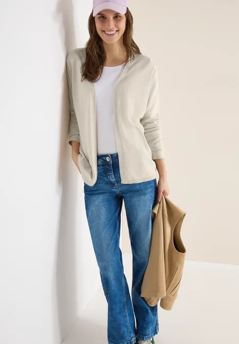 Basic Cardigan egg beige melange