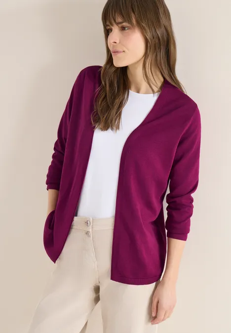 Basic Cardigan magenta purple