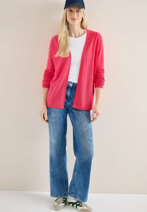 Kardigan Basic geranium red