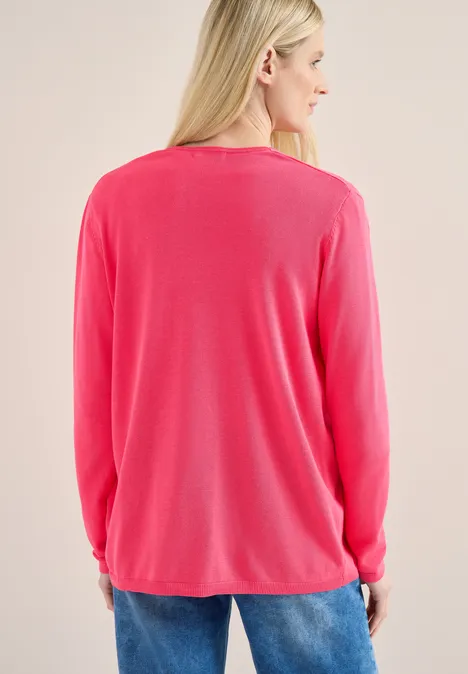 Kardigan Basic geranium red