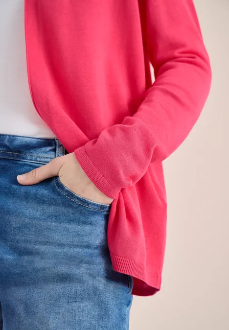 Kardigan Basic geranium red